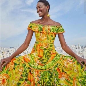 Farm Rio Tangerine Dress Large